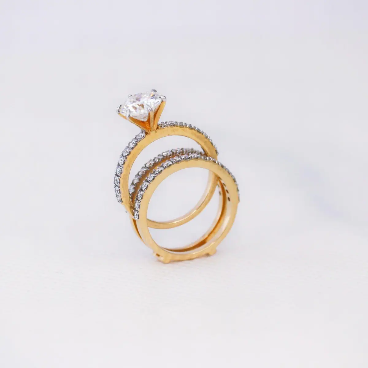 Custom Made Millennial Detachable Moissanite Ring by Solitairz Affair