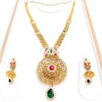 Ornate Floral Kundan Long Set