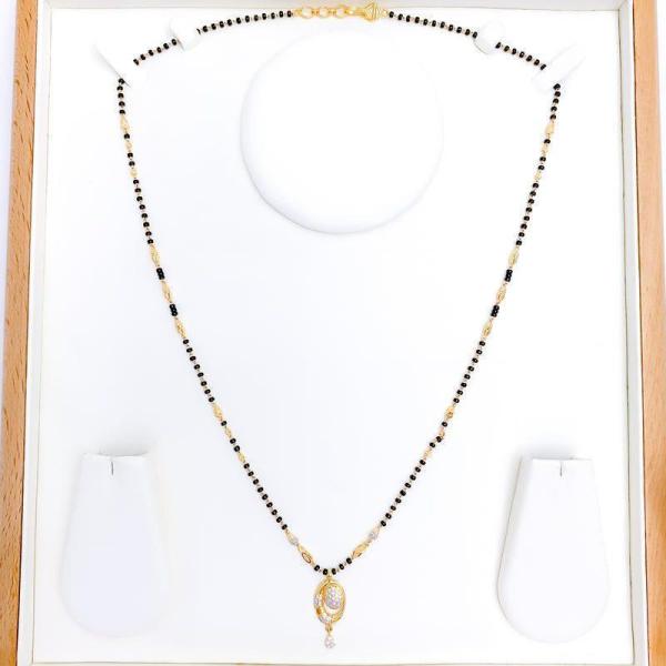 Asymmetrical CZ Mangalsutra