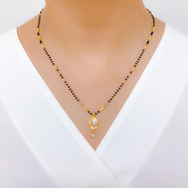 Asymmetrical CZ Mangalsutra