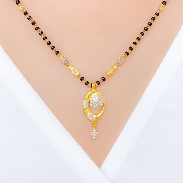 Asymmetrical CZ Mangalsutra