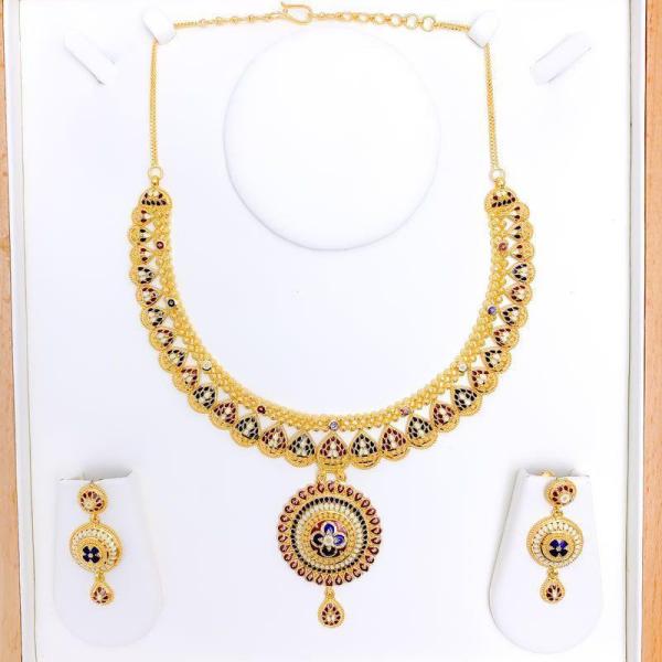 Royal Meenakari Tear Drop Set