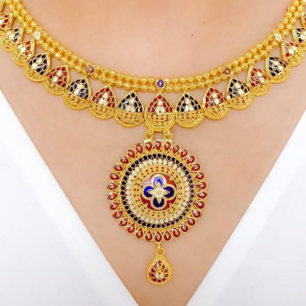 Royal Meenakari Tear Drop Set