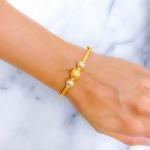 Chic TwoTone Orb Bangle Bracelet