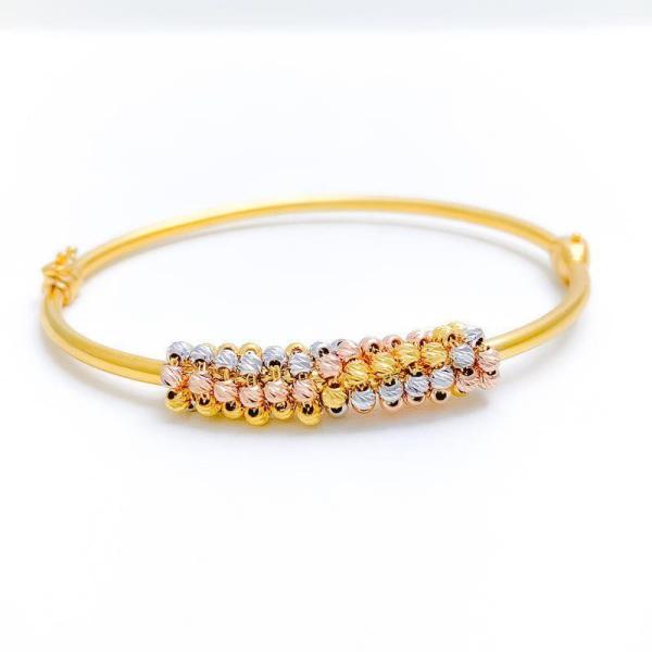 Chic ThreeTone Bangle Bracelet