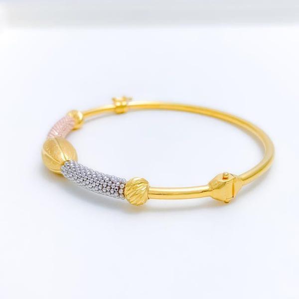 Modern Oval Orb Bangle Bracelet