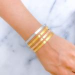 Contemporary Prismatic Bangle Set