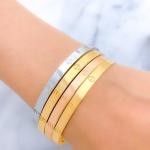 Contemporary Prismatic Bangle Set