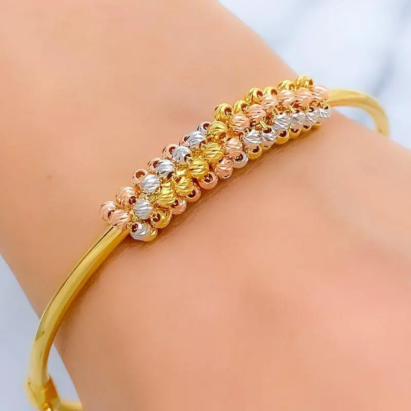 Chic ThreeTone Bangle Bracelet