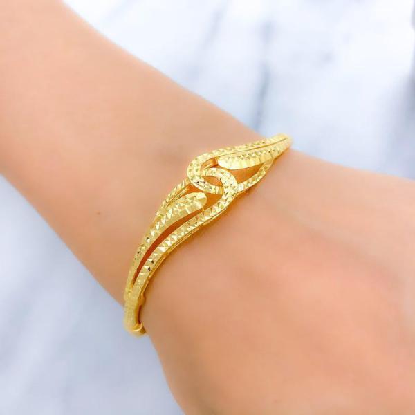 Dressy Twin Loop Bangle Bracelet