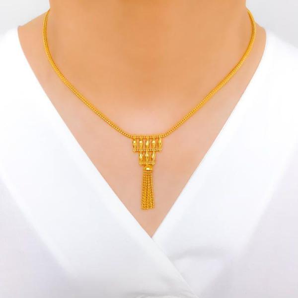 Posh Chandelier Tassel Necklace Set