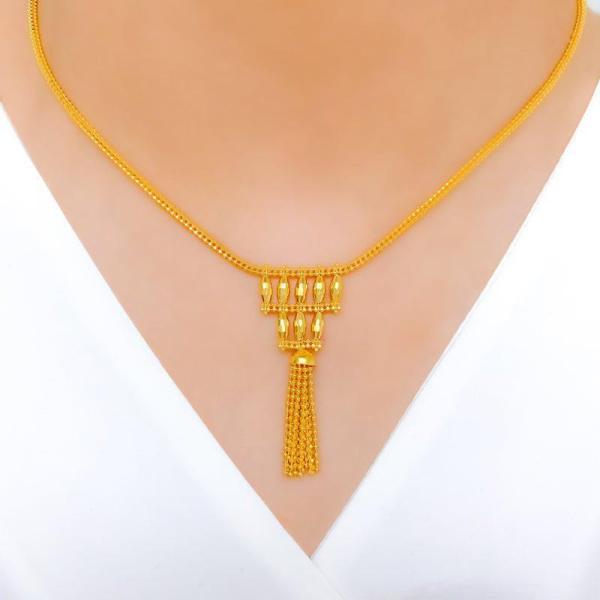 Posh Chandelier Tassel Necklace Set