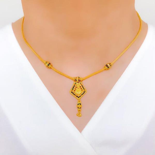 Opulent Colorful Dangling Necklace Set