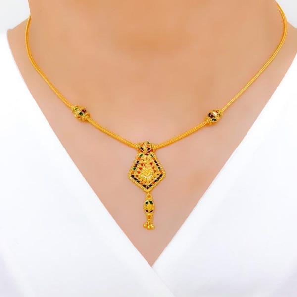 Opulent Colorful Dangling Necklace Set