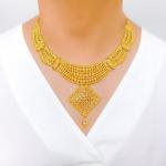 Noble Ornate Beaded Gold Set