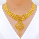 Noble Ornate Beaded Gold Set