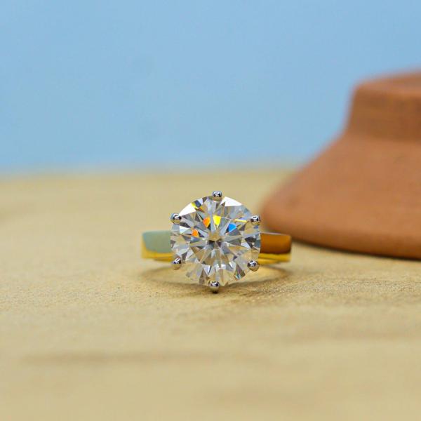 Custom Made Archer Moissanite Solitaire Ring by Solitairz Affair