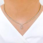 Sophisticated Marquise Drop Diamond Necklace