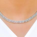 Contemporary Diamond Necklace Set