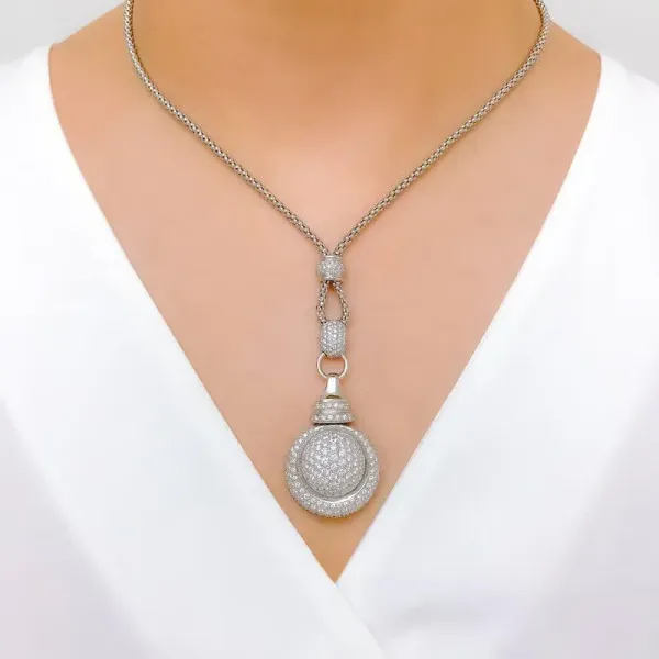 Bold Unique Diamond Necklace Set