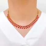 Ruby and Diamond Necklace Set