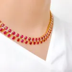 Ruby and Diamond Necklace Set