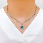 Ruby and Emerald Diamond Necklace Set