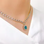 Ruby and Emerald Diamond Necklace Set