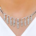 Chic Vine Drop Diamond Necklace Set