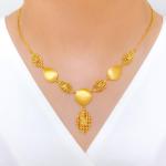 Posh Checkered Marquise Necklace Set