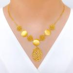 Alternating Sand Finish Necklace Set