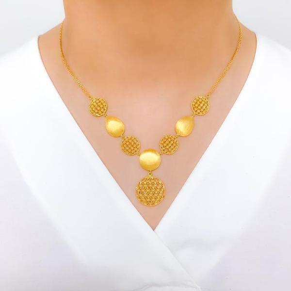 Versatile Round Mesh Necklace Set