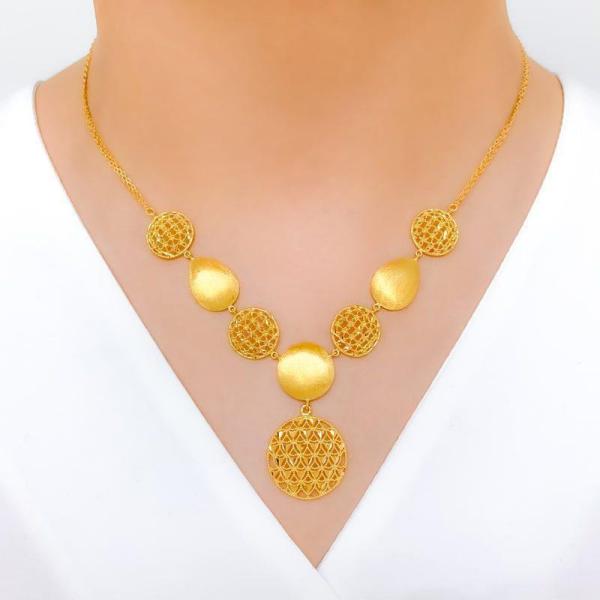 Versatile Round Mesh Necklace Set