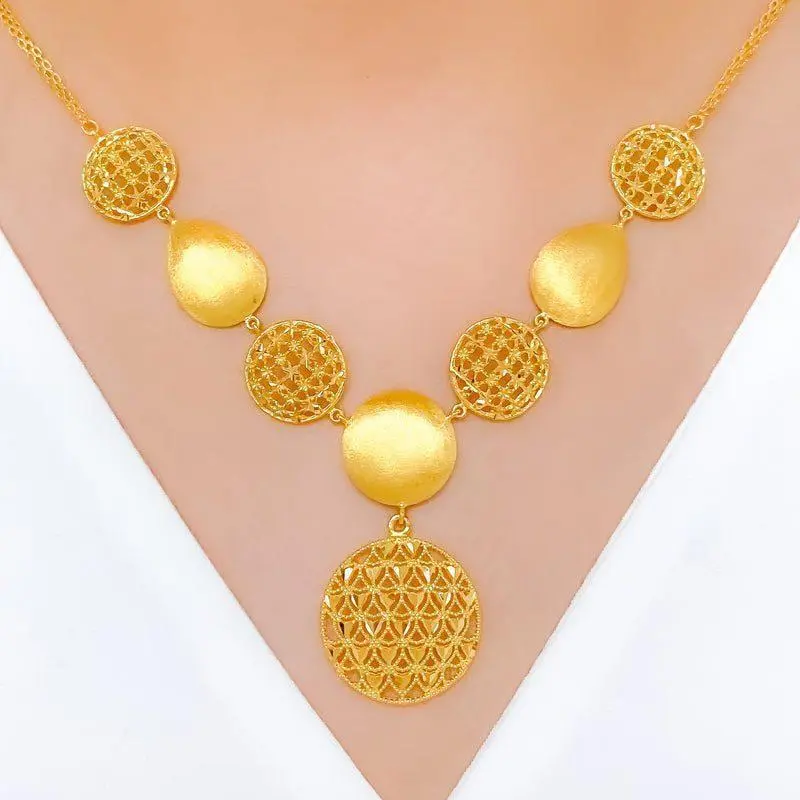 Versatile Round Mesh Necklace Set