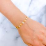 Graduated Disco Bead Bangle Bracelet