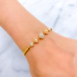 Graduated Disco Bead Bangle Bracelet