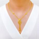 Dressy Dangling Leaf Necklace Set