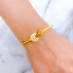 Contemporary Asymmetrical CZ Bangle Bracelet