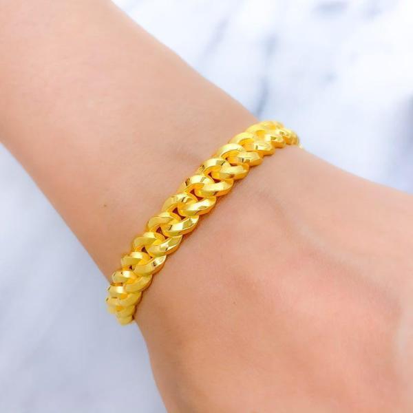 Fancy Interlinked Bangle Bracelet