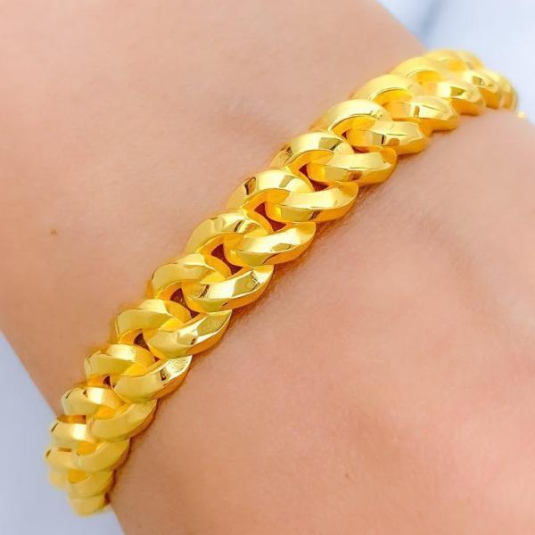 Fancy Interlinked Bangle Bracelet