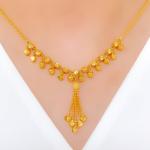 Dazzling Cube Tassel Necklace