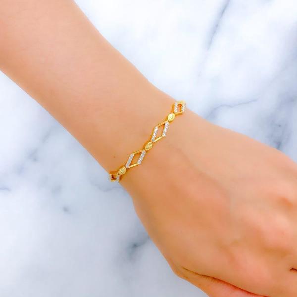 Chic Reflective TwoTone Bracelet