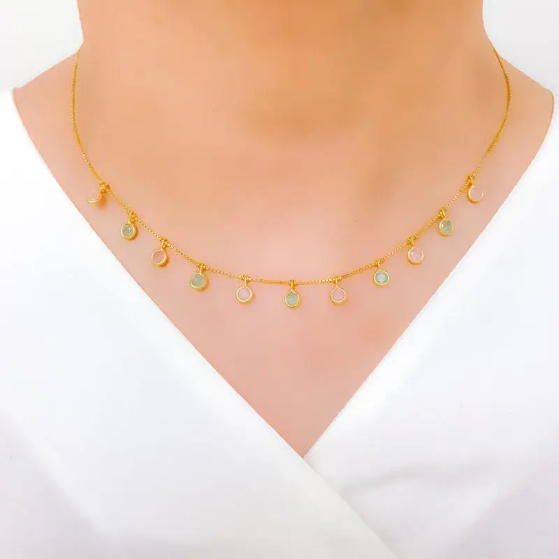 Chic Pastel Charm Necklace