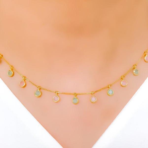 Chic Pastel Charm Necklace