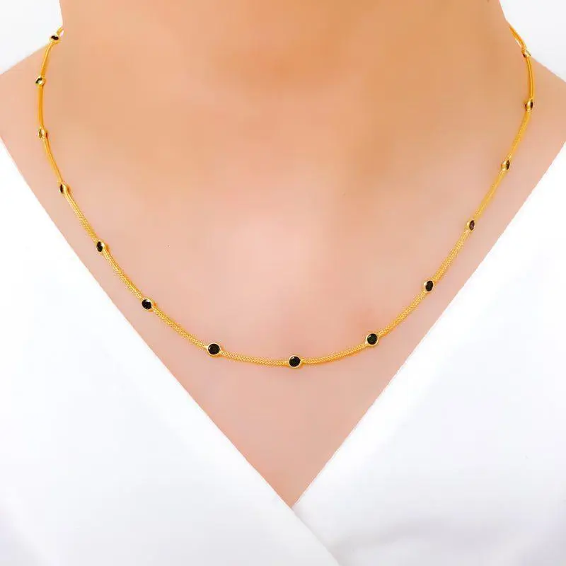 Elegant Black CZ Necklace