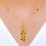 Bright Flowy CZ Charm Necklace