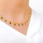 Tasteful Round Black CZ Necklace