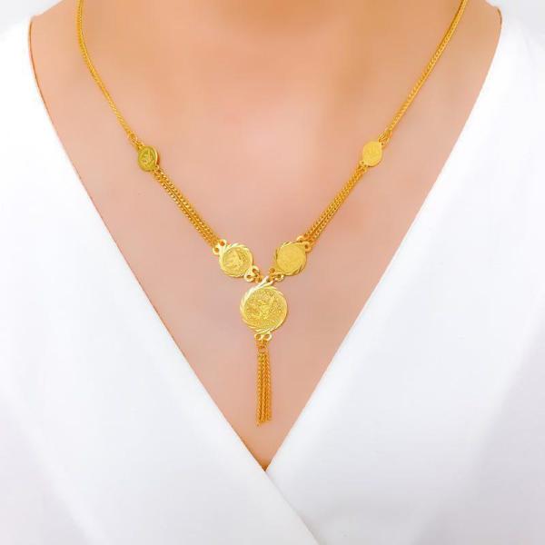 Classic Dangling Coin Necklace Set