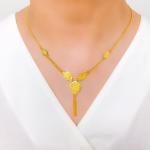 Blooming Flower Coin Necklace Set