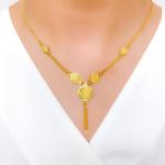 Blooming Flower Coin Necklace Set